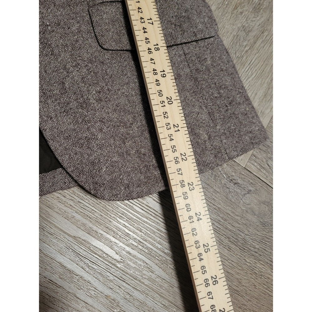 Banana Republic Womens Brown Tweed Blazer Two Button Wool Blend Jacket Size 0 - Picture 8 of 8